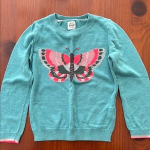 Mini Boden Teal Butterfly Sweater